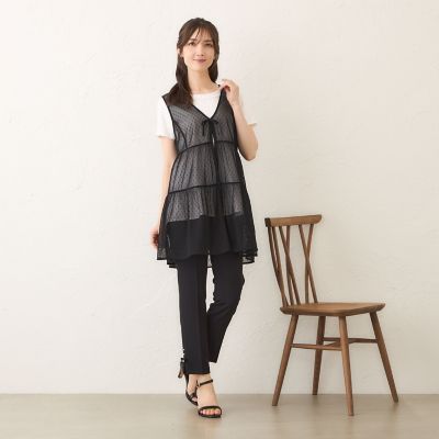 yori チュールドットジレ　ブラック ドットチュール ジレ | TO BE CHIC (Women)/トゥー ビー シック | 三越
