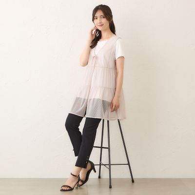yori チュールドットジレ　ブラック ドットチュール ジレ | TO BE CHIC (Women)/トゥー ビー シック | 三越