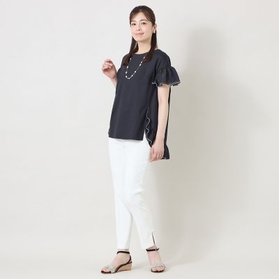 配色フリルコンビ カットソーチュニック | TO BE CHIC (Women)/トゥー