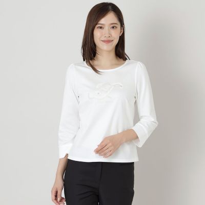 ＜TO BE CHIC (Women)＞ハイゲージポンチ　ロゴＴシャツ