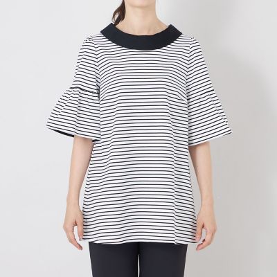 デザインネック ボーダーチュニック | TO BE CHIC (Women)/トゥー ビー