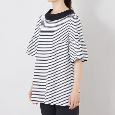 デザインネック ボーダーチュニック | TO BE CHIC (Women)/トゥー ビー