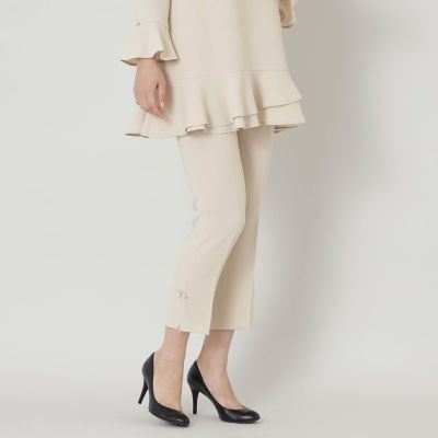 ＜TO BE CHIC (Women)＞トリアセダブルクロス　ストレッチパンツ