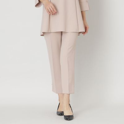 ＜TO BE CHIC (Women)＞【大人百花　掲載】ポリエステルストレッチダブルクロス　パンツ