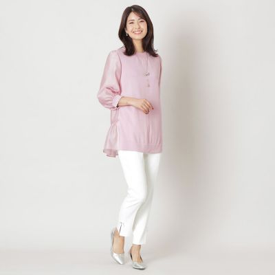 TO BE CHIC ボディシェルスリムパンツ　新品 トゥー ビー シック TO BE CHIC ボディシェル スリムパンツ （オフ