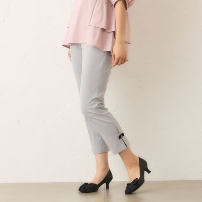 ＜TO BE CHIC (Women)＞ウールライク　スリムパンツ