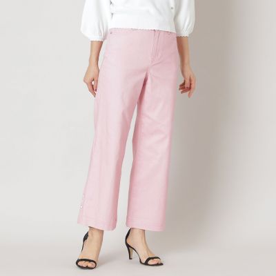 ＜TO BE CHIC (Women)＞カラーワイドシルエット　デニムパンツ