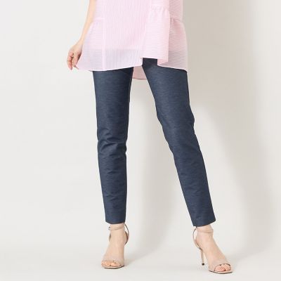 ＜TO BE CHIC (Women)＞エアリーストレッチ　デニムライクレギンスパンツ