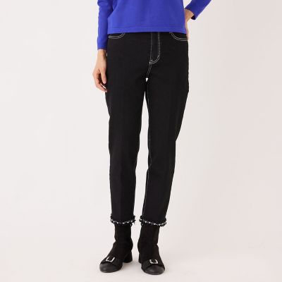 ＜TO BE CHIC (Women)＞ブラック　スリムデニム