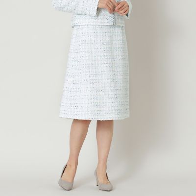 ＜TO BE CHIC (Women)＞フラッグモールツイード　フレアスカート