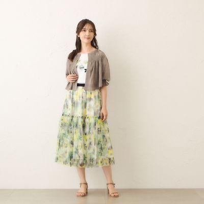 ぼかしフラワー ティアードスカート | TO BE CHIC (Women)/トゥー ビー