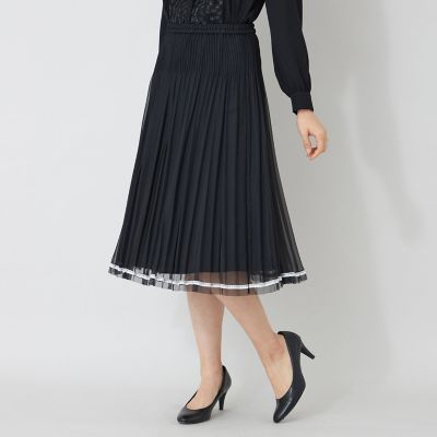 ＜TO BE CHIC (Women)＞配色レース　プリーツスカート