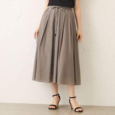 ＜TO BE CHIC (Women)＞ライトローン　タックフレアスカート