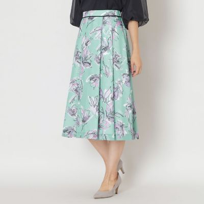 ＜TO BE CHIC (Women)＞ペインティングフラワープリント　スカート