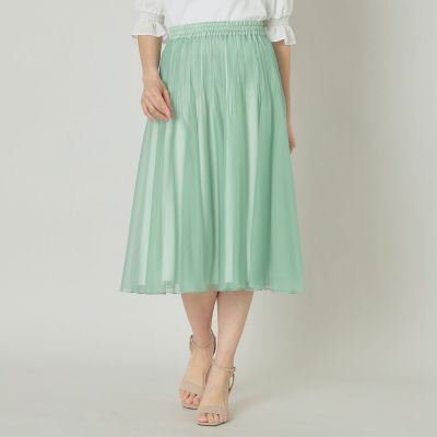 ＜TO BE CHIC (Women)＞トランスパレントプリーツ　スカート