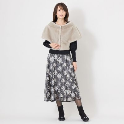フラワーエンブロイダリーチュール スカート | TO BE CHIC (Women