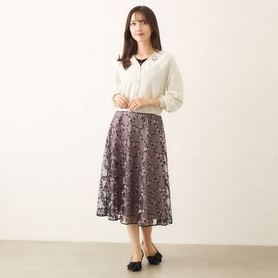 タグ付き　TO BE CHICトゥービーシック フレアスカート　紺　サイズ40 tobechic トゥービーシック ＜M＞ フレアスカート ネイビー171 - メルカリ