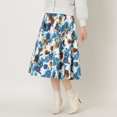 ＜TO BE CHIC (Women)＞フラワープリント　フレアスカート