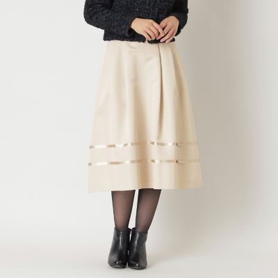 ＜TO BE CHIC (Women)＞ライトグログラン　タックスカート