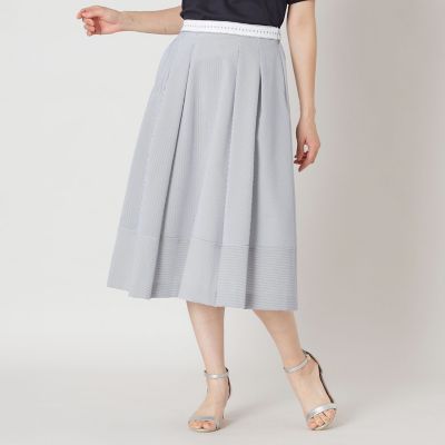 ＜TO BE CHIC (Women)＞シアサッカー　ストライプスカート