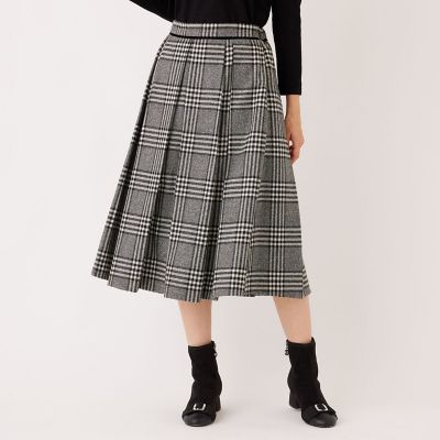 ＜TO BE CHIC (Women)＞グレンチェック　タックスカート
