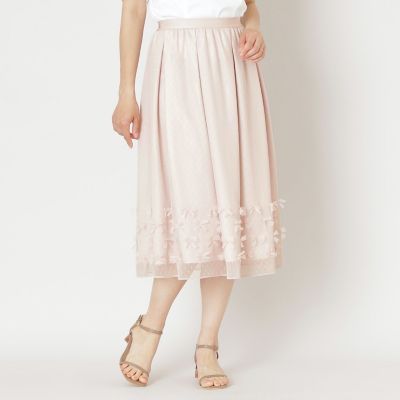 ＜TO BE CHIC (Women)＞リボンチュール　ギャザースカート