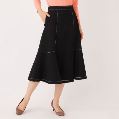 ＜TO BE CHIC (Women)＞ブラックデニム　フレアスカート