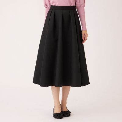 新品 トゥービーシック ロングスカート　ギャザー　タック　ブラック　フォーマル ランダムタック ツイルスカート | TO BE CHIC (Women)/トゥー ビー