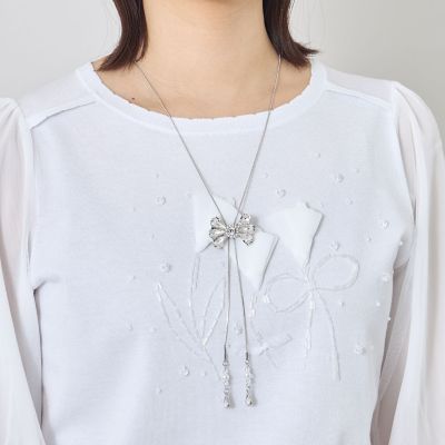 ＜TO BE CHIC (Women)＞リボンスライドネックレス