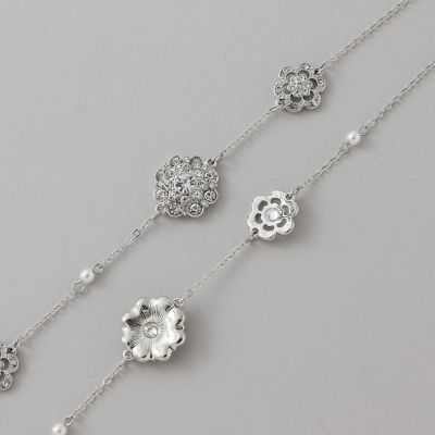 ビジューフラワーステーションネックレス | TO BE CHIC (Women)/トゥー