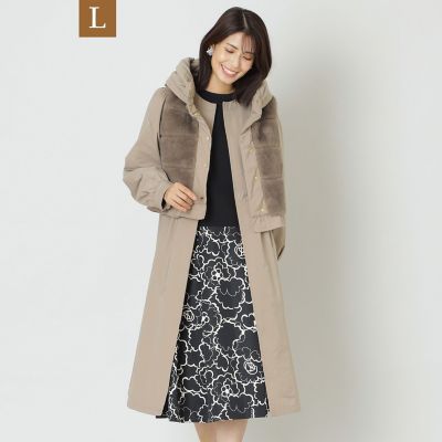 ＜TO BE CHIC L (Women/大きいサイズ)＞【Ｌ】３ＷＡＹタフタ　ダウンコート