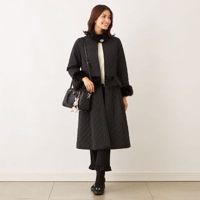 L】ファーコンビキルティング 2WAYコート | TO BE CHIC L (Women
