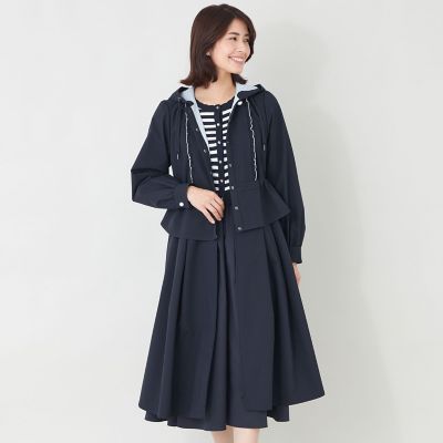 ＜TO BE CHIC L (Women/大きいサイズ)＞【Ｌ】バイカラーボンディング　マルチＷＡＹコート