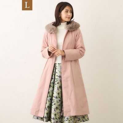 ＜TO BE CHIC L (Women/大きいサイズ)＞【Ｌ】メモリータフタ　ロングダウンコート