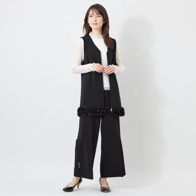 L】マットダンボール ロングフレアジレ | TO BE CHIC L (Women/大きい
