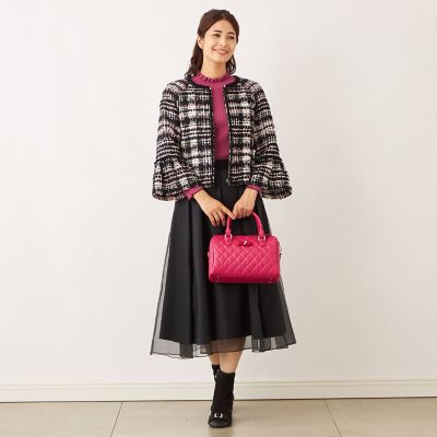 L】ファンシーツイード ノーカラージャケット | TO BE CHIC L (Women