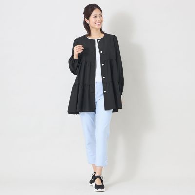 L】ブライトクロス ティアードブラウス | TO BE CHIC L (Women/大きい