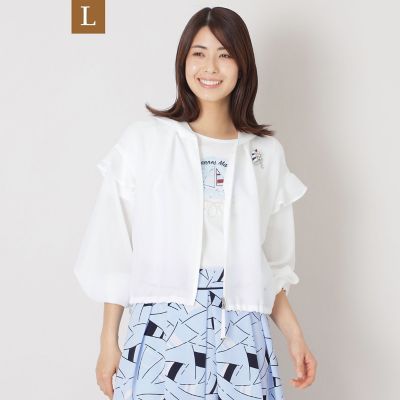 ＜TO BE CHIC L (Women/大きいサイズ)＞【Ｌ】カラミ　フードジャケット