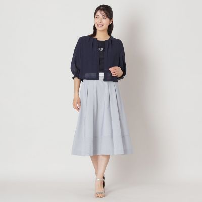 L】ジョーゼット ショートブルゾン | TO BE CHIC L (Women/大きい