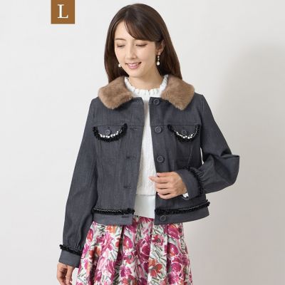 L】リュクスストレッチ デザインデニムジャケット | TO BE CHIC L