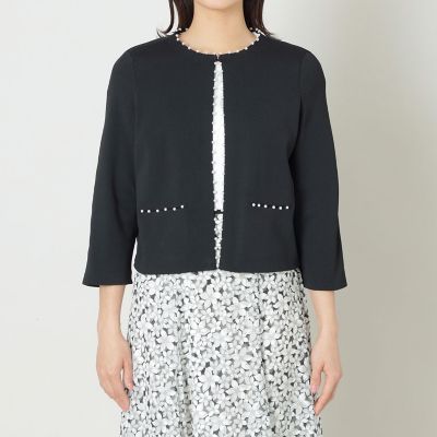 L】パールニット カーディガン | TO BE CHIC L (Women/大きいサイズ