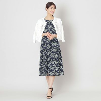美品✨TO BE CHIC かぎ編みワンピース　カーディガン　大きいサイズ46 L】クロシェ編み カーディガン | TO BE CHIC L (Women/大きいサイズ