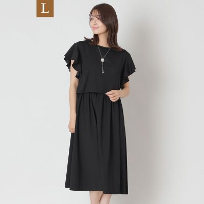 ＜TO BE CHIC L (Women/大きいサイズ)＞【Ｌ】マルチウェイ　ジャージワンピース