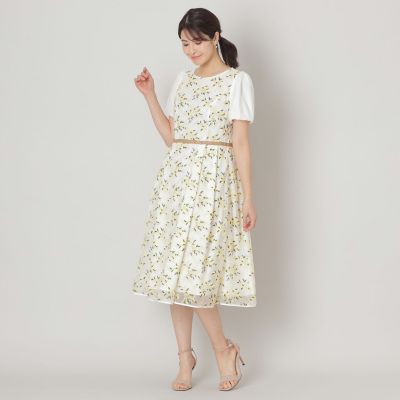 L】ミモザチュールフィット＆フレア ドレス | TO BE CHIC L (Women