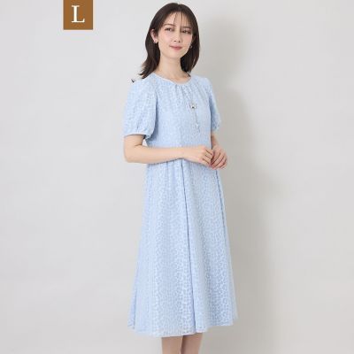 L】ジャカードレース プリーツスカート | TO BE CHIC L (Women/大きい