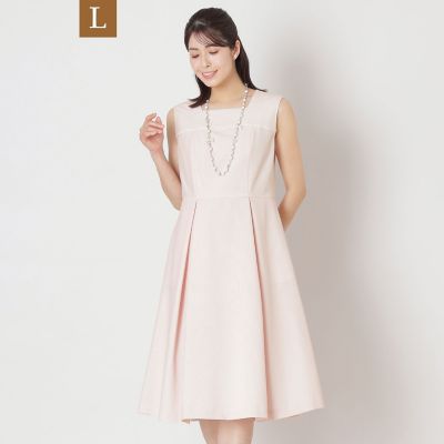 ＜TO BE CHIC L (Women/大きいサイズ)＞【Ｌ】シアサッカー　ストライプワンピース