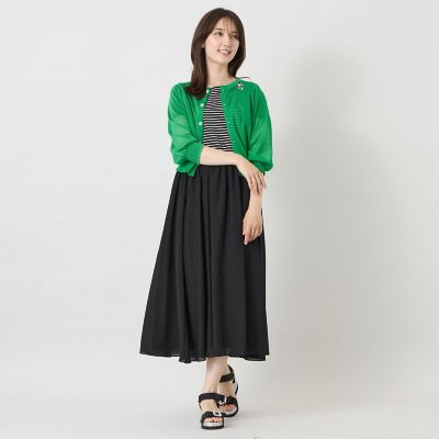 L】【冨張 愛さん着用】ボーダーカットソーコンビ ワンピース | TO BE