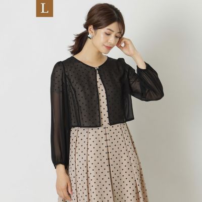 ＜TO BE CHIC L (Women/大きいサイズ)＞【Ｌ】ソフトシフォンジョーゼット　羽織りブラウス