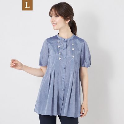 L】エアリーローンチュニックブラウス | TO BE CHIC L (Women/大きい
