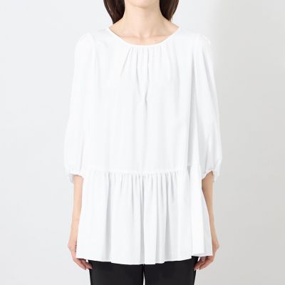 L】ギャザーデザイン チュニックブラウス | TO BE CHIC L (Women